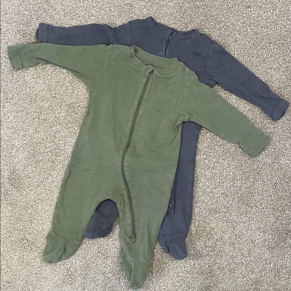 Old Navy Footed Double Zip Onesies